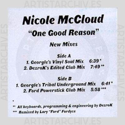 Nicole McCloud - One Good Reason - New Mixes