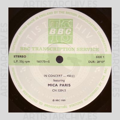 Mica Paris - BBC Transcription Service - Live At Dominion Theatre