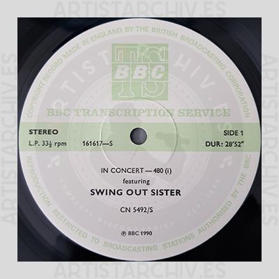 Swing Out Sister - BBC Transcription Service - In Concert