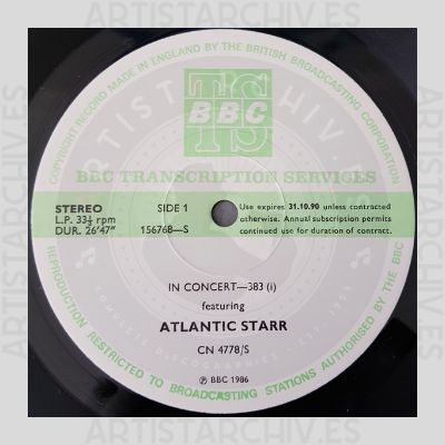 Atlantic Starr - BBC Transcription Services - Live At Hammersmith Odeon